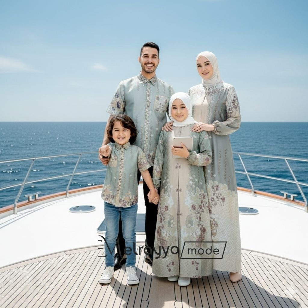 newSarimbit Keluarga 2026 Lebaran Premium | Baju Couple Keluarga Lebaran Ayah Ibu Anak 2026 Silk Pre