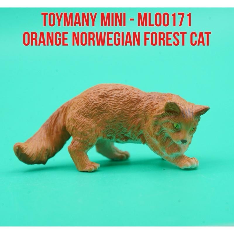 ToyMany Mini ML00171 | Orange Norwegian Forest Cat Wegie Kucing Hutan Oranye Norwegia Felis Catus | 