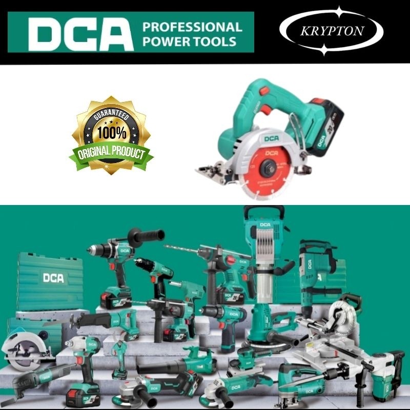 DCA Marble cutter cordless brushless 125mm TYPE ADZE125EM Jaminan asli original