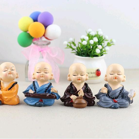 PAJANGAN Shaolin Mini Pajangan Biksu Musik Pajangan Biksu Shaolin Mini Pajangan Dashboard Mobil Biks