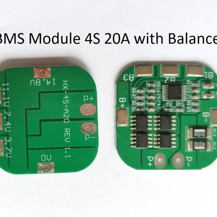 Modul Proteksi Batre Lion 18650 Batre Protection Modul BMS 4S 20A