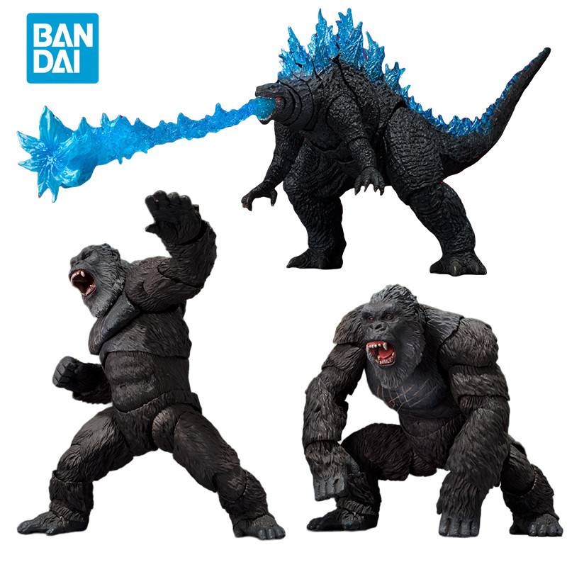 Spot rect Bandai Original King Kong VS Godzilla 2024 Anime Model SHM King Kong Godzilla Action Figur