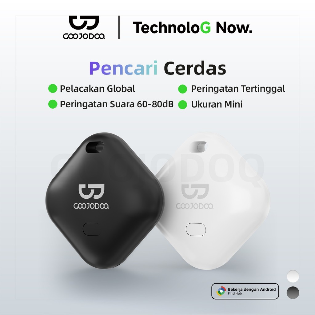 GOOJODOQ Android Smart Anti-Lost Locator Device Global Location untuk Anak-anak, Kunci, Hewan Peliha