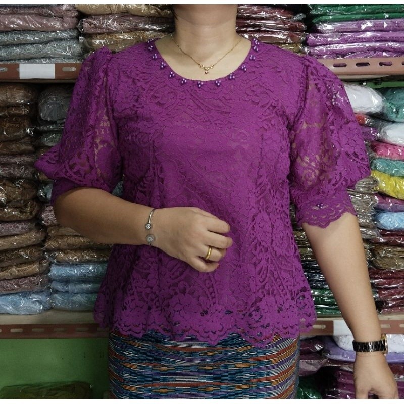 GF  BLUS SEMI RENDA/ATASAN BRUKAT VIRAL/BAJU SEMI KEBAYA KEKINIAN 2023