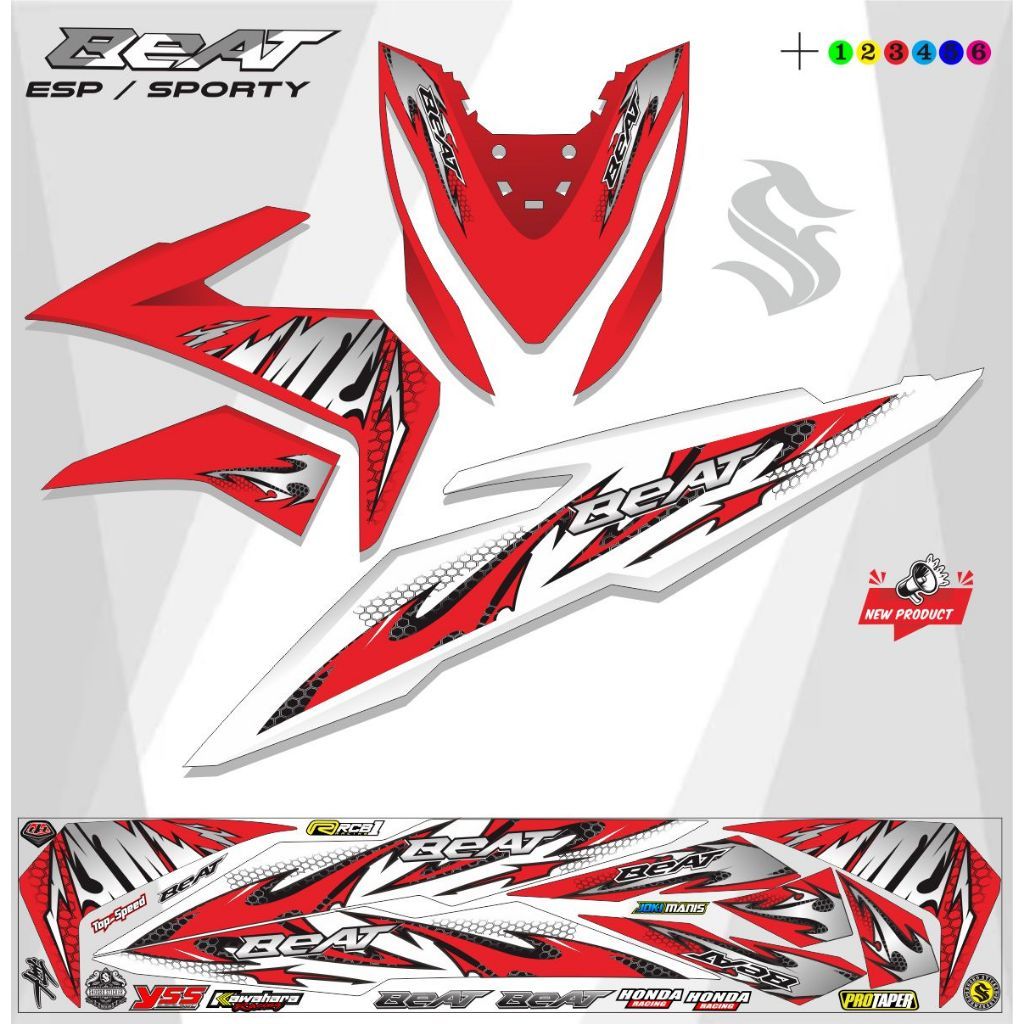 VARIASI STICKER BEAT STREET ESP 2017 2018 STRIPING MOTOR