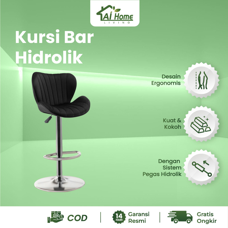 Aihome Living Kursi Bar Hidrolik Minimalis Kursi Bar Cafe Modern Kursi Minibar Putar Kursi Dapur