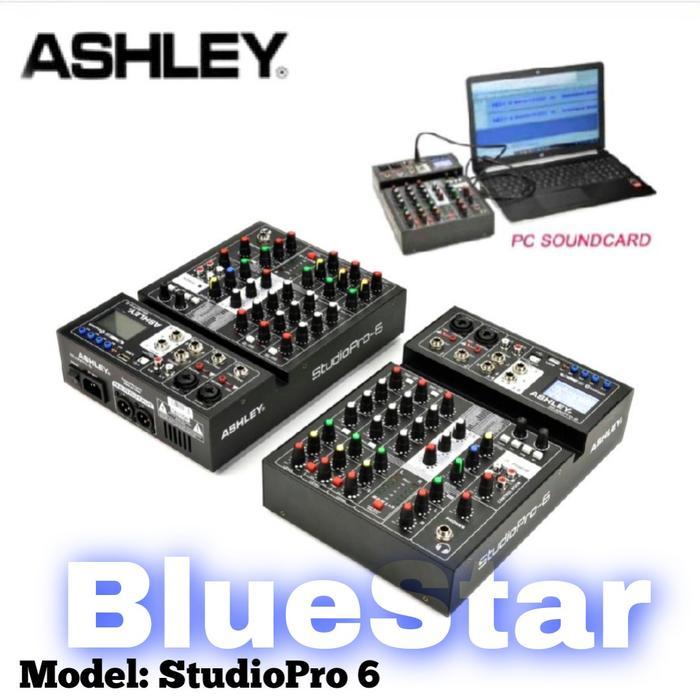 Mixer Ashley StudioPro 6 Original 6 Channel Bluetooth - With Soundcard