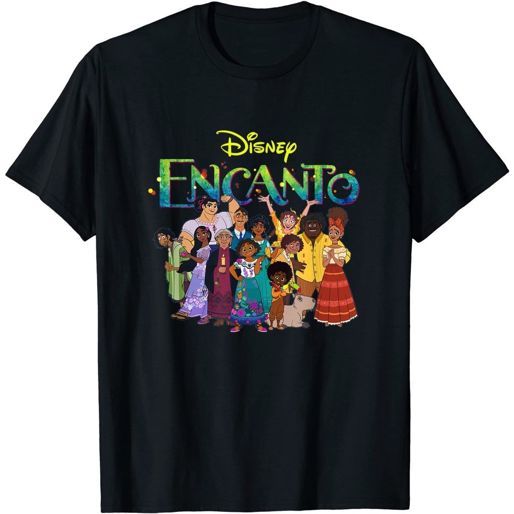 . Kaus Katun Keluarga Disney Encanto Madigal untuk Pria dan Wanita Kaus Dewasa