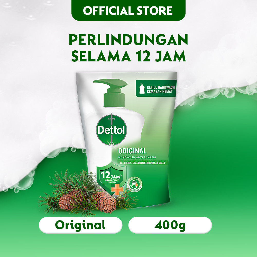Dettol Cuci Tangan Sabun Cuci Tangan Antibakteri Refill 400gr