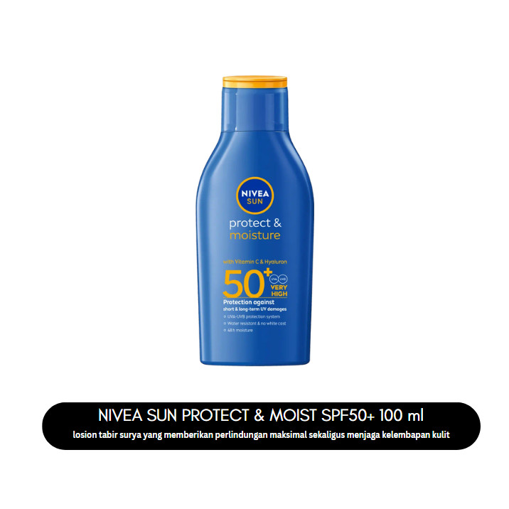 Nivea Sun Protect & Moisture SPF 50 Body Lotion 100 ml Sunscreen Pelindung Matahari