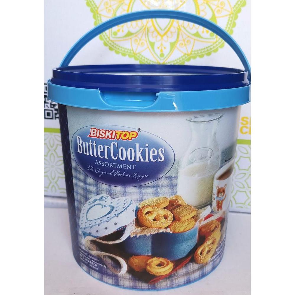 Biskitop Butter Cookies Kaleng Plastik 400gr/ Biskuit Lebaran/ Biscuit