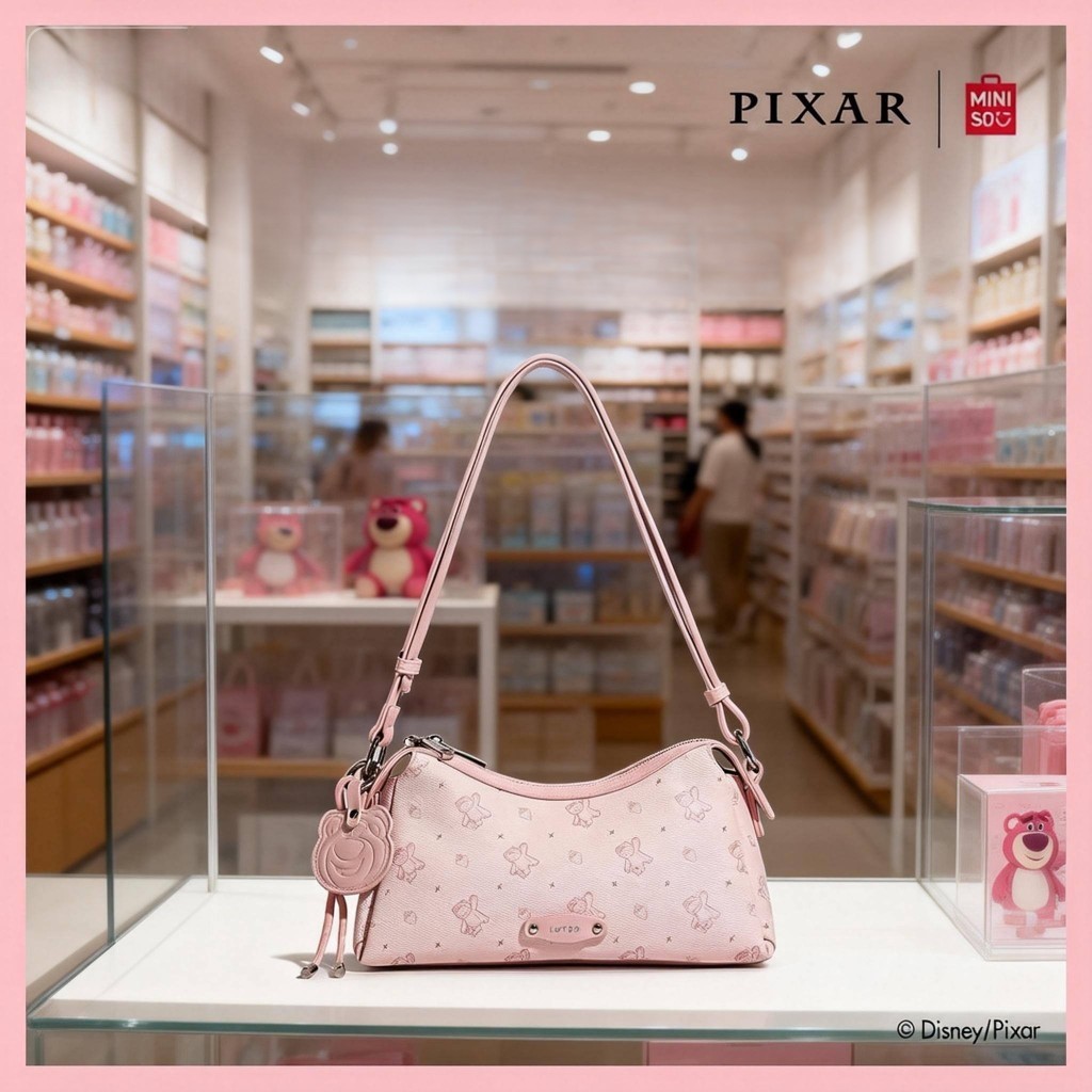 CN57009 Tas Selempang MINISO X DISNEY LOTSO BOX Premium Wanita