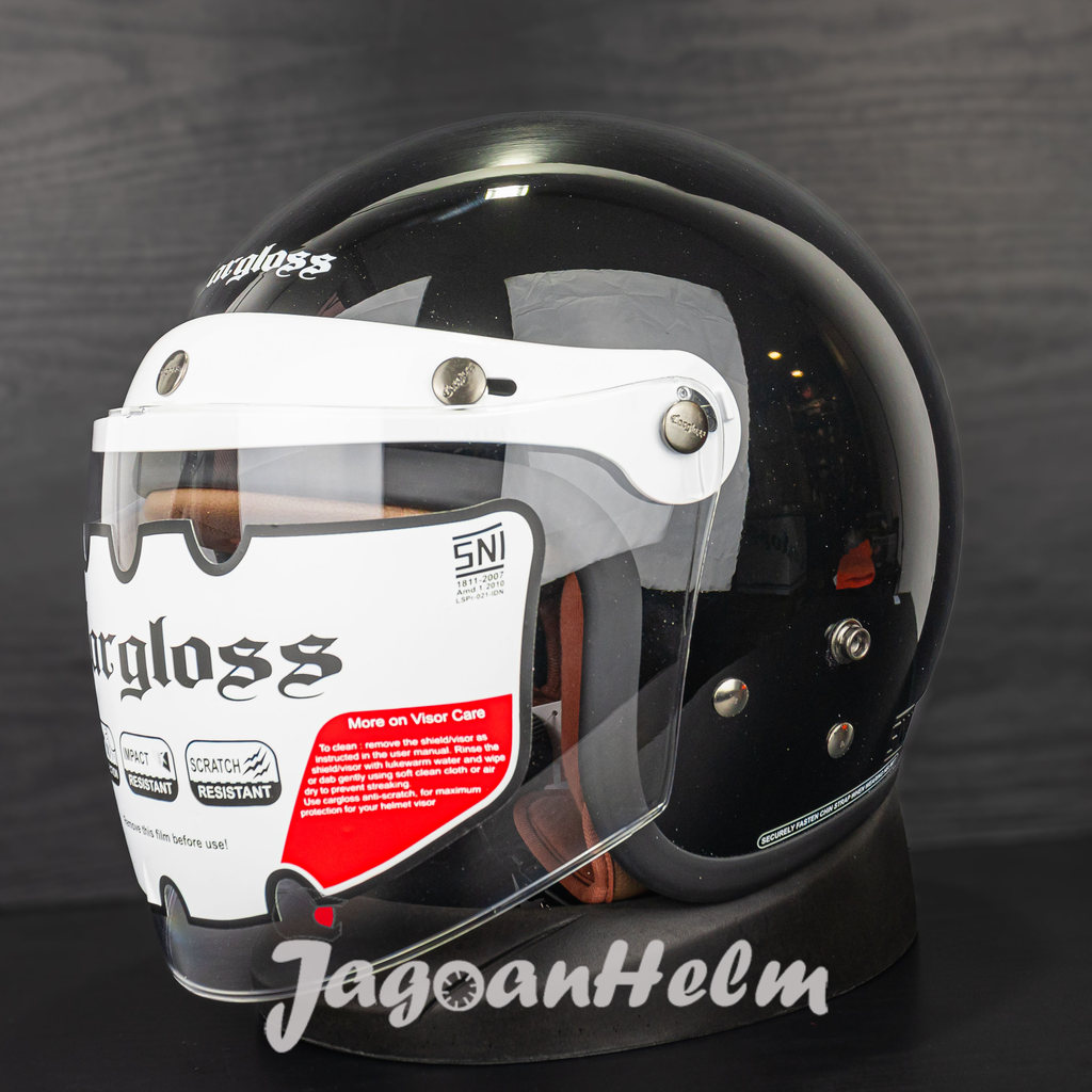 CARGLOSS HELM CF HIJAB RETRO | DEEP BLACK | CFH HIJAB CARGLOS