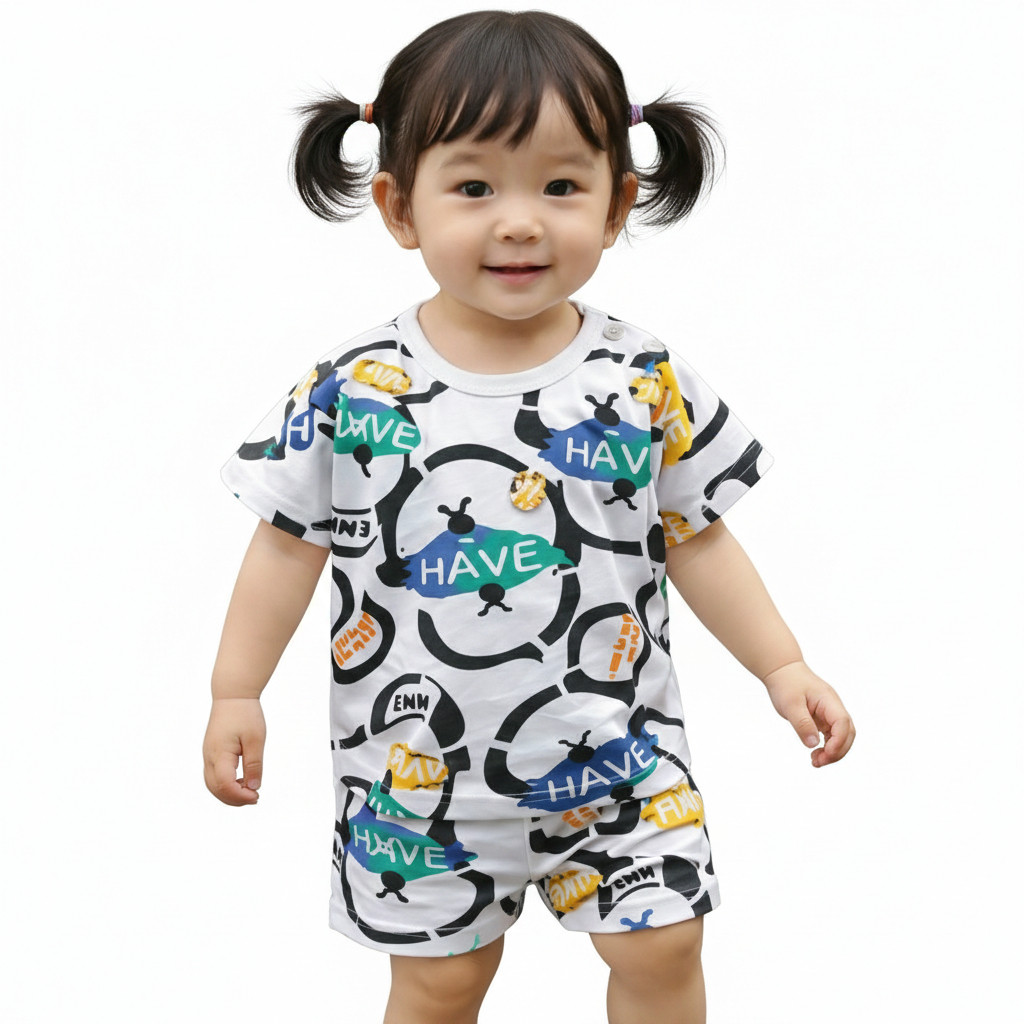 SETELAN BAJU ANAK PEREMPUAN 2 TAHUN 1 TAHUN LUCU KAOS