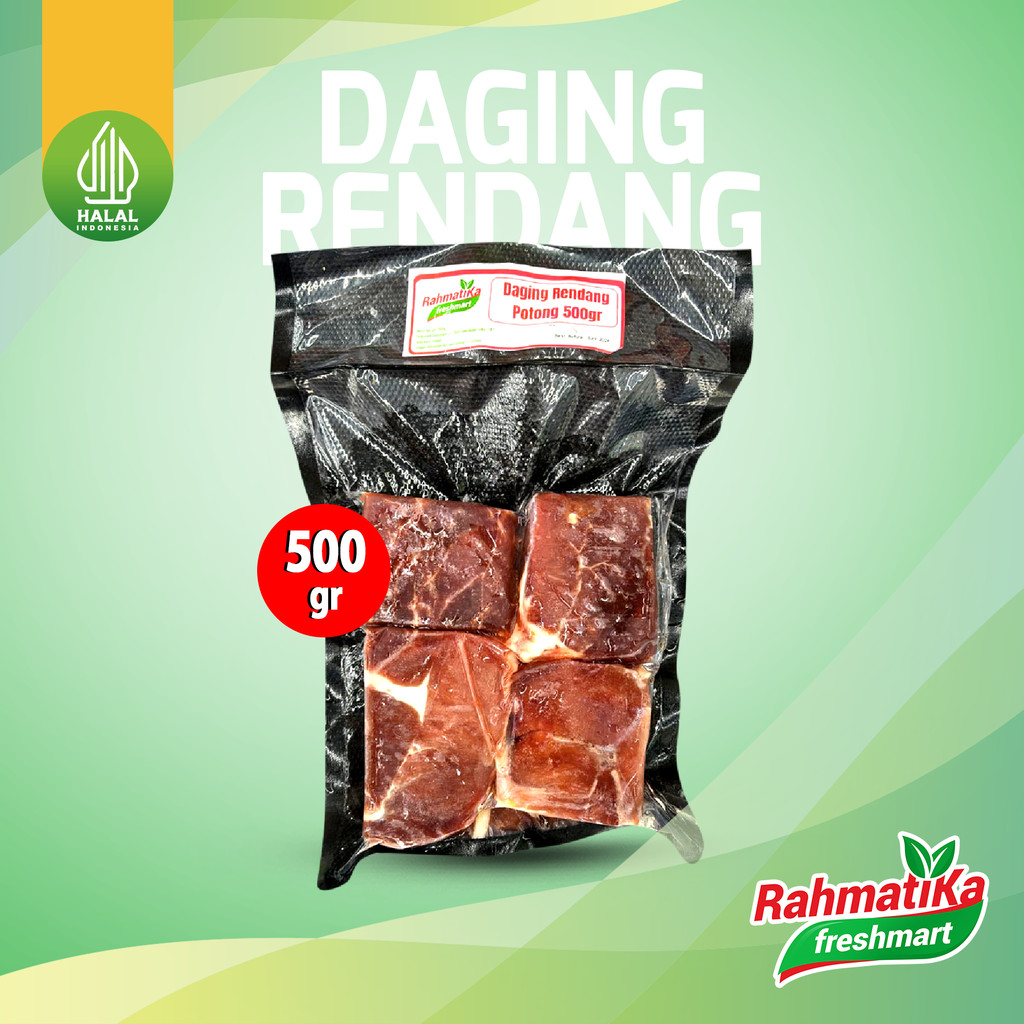 Daging Rendang Potong / Beef Rendang / Daging Sapi Rendang Lokal 500 gram