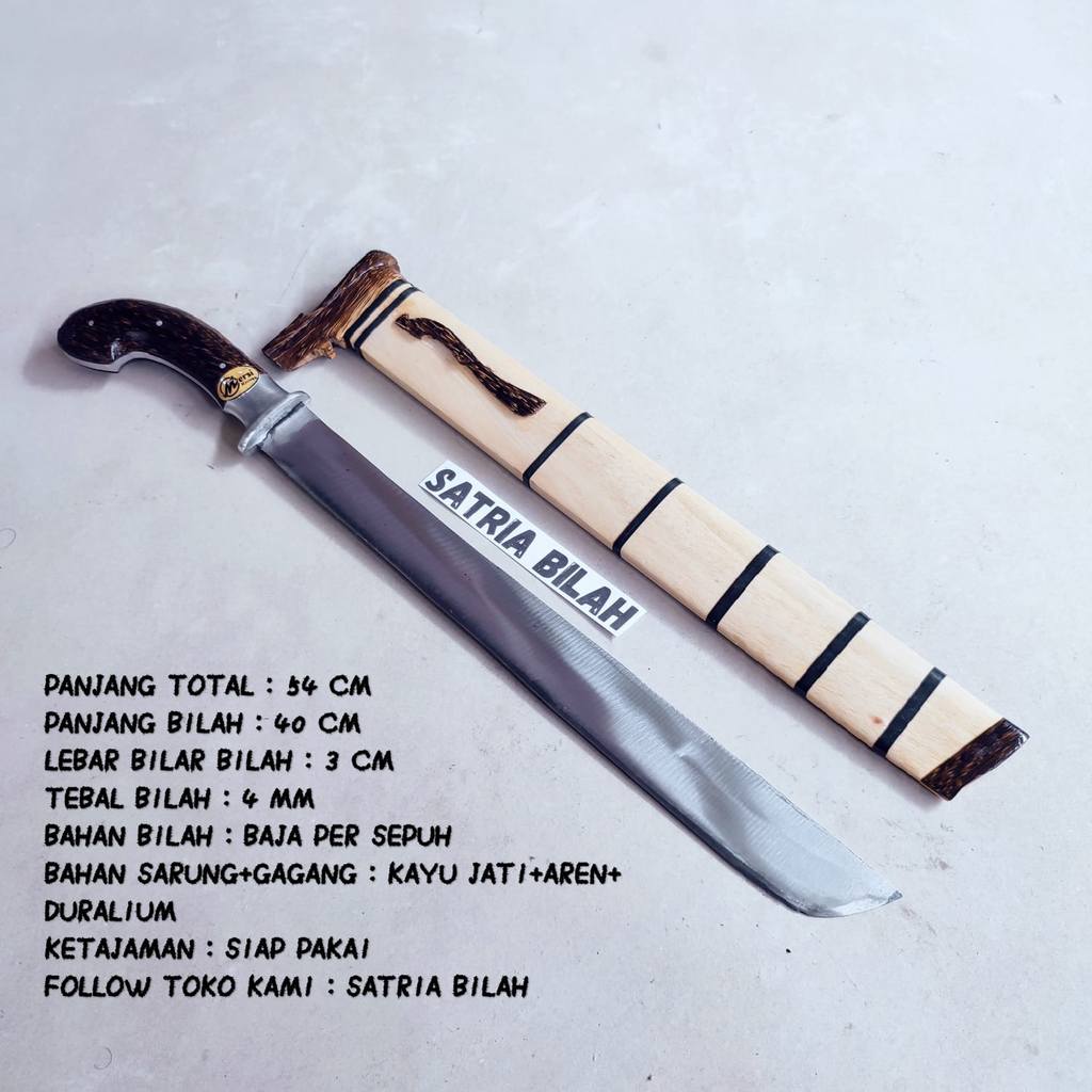 SILVAMILIONSTORE GOLOK CIBATU ASLI duralium panjang GOLOK pemotong kayu dan bambu fulltang baja per 