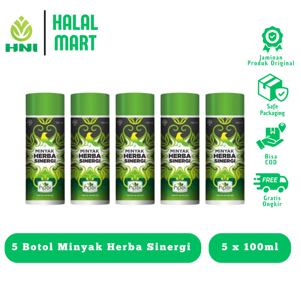 5 Pcs Minyak Herba Sinergi MHS HNI HPAI - Minyak But-But Asli Stok P3K Rumah