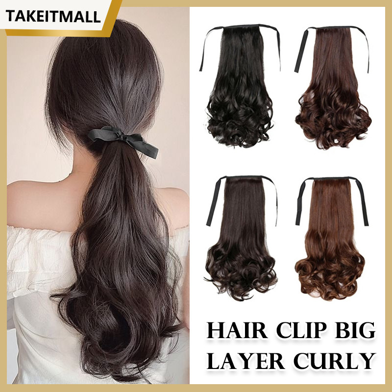 Wig Ponytail Anak Rambut/Untuk Anak Rambut Palsu Extensions Ponytail Model Pendek Keriting Bahan Sin