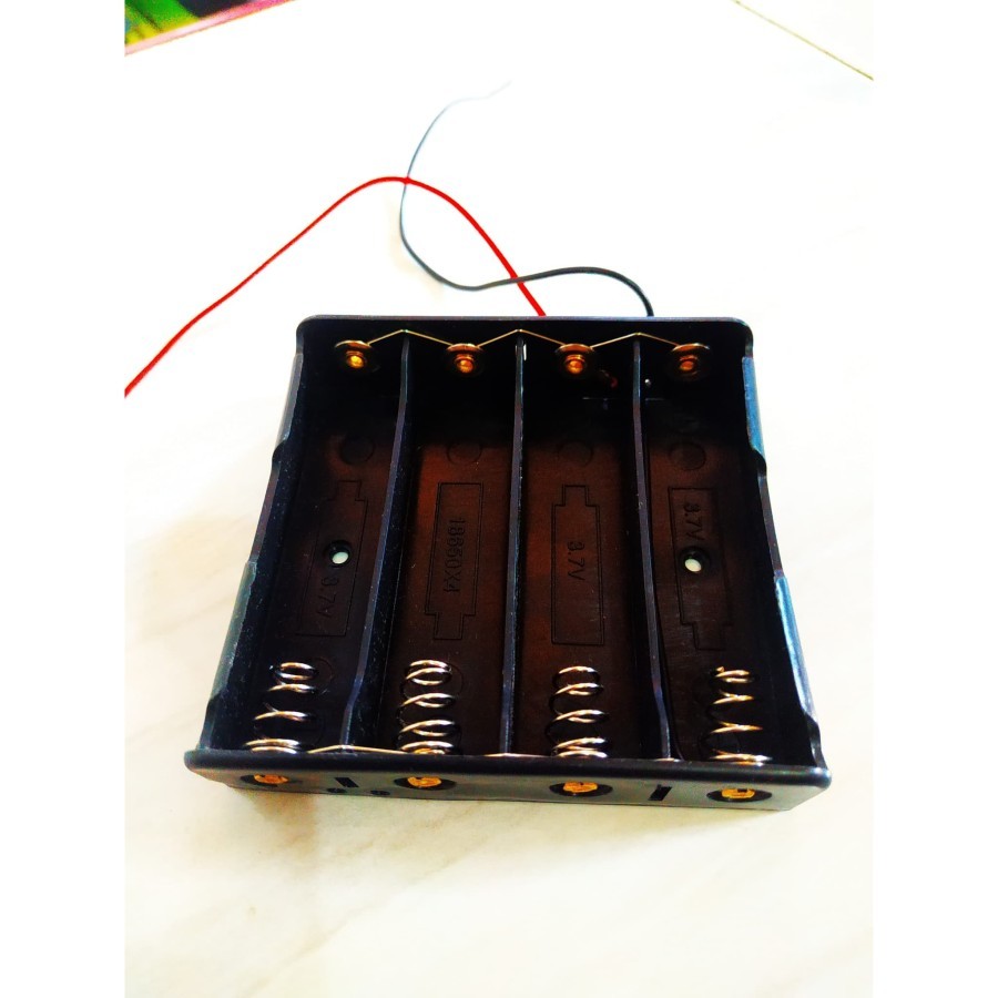 Holder Baterai 18650 4 Slot Paralel Holder Baterai 18650 4X Paralel Holder Paralel 18650 Per Paralel