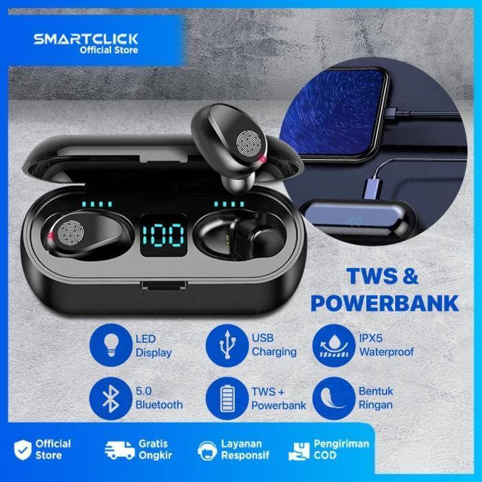 Quality Bass Earphone Bluetooth TWS Extra Bass LED Battery Display Original