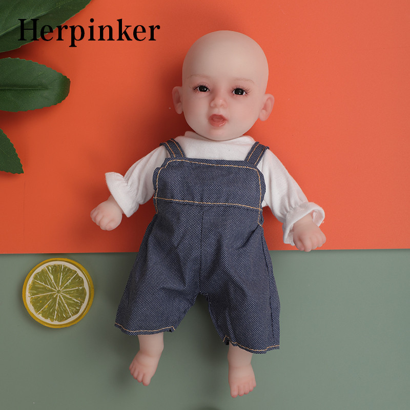 25cm 100% Full Body Silicone Reborn Baby Doll Bebe Reborn Silicone Realistic Girl Dolls for ildren T