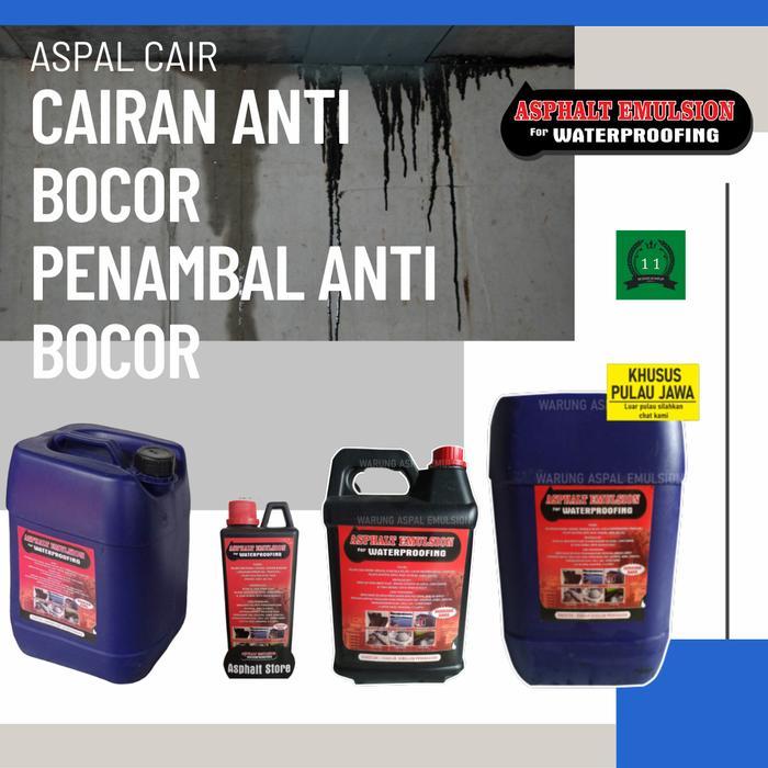 Aspal Cair Waterproofing Cat Anti Air Penambal Kolam Ikan Anti Bocor
