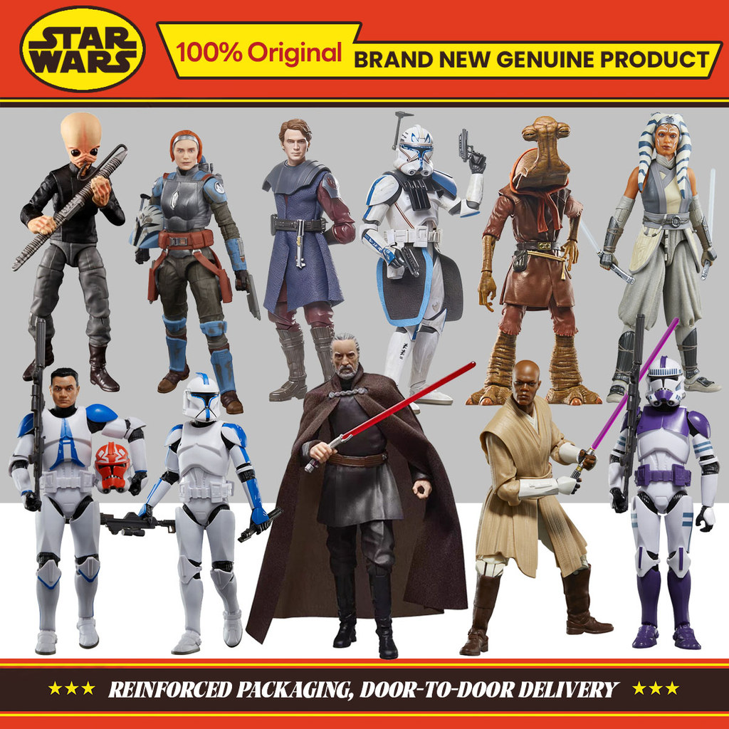 Hasbro Star Wars The Black SeriesAnakin Skywalker & Clone Captain Rex Model Mace Windu & Clone Troop