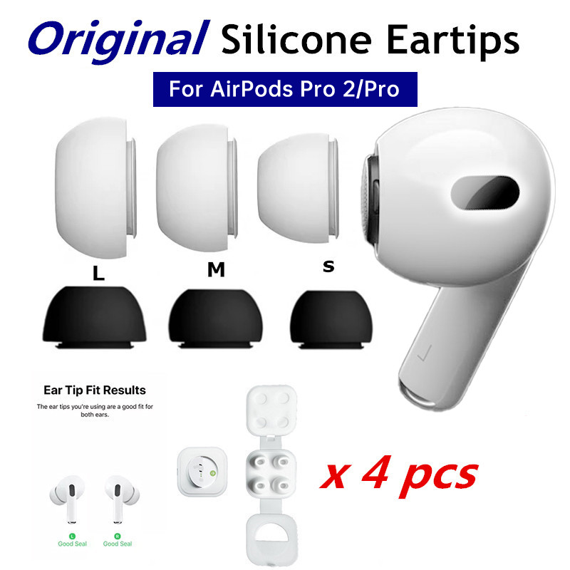 Original Eartips Earbuds For Apple Airpods Pro 2 Silicone Earplug Meum Replacement Eartips For Air p