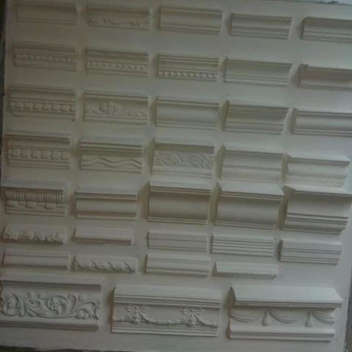 lis biding Gypsum polos 8 cm bahan jayaboard