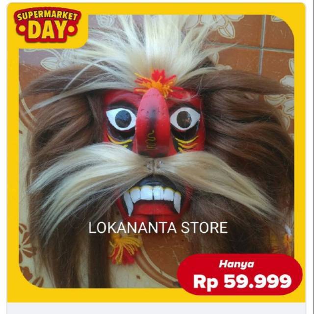 TERKEREN TOPENG GANONGAN ANAK Topeng Bujang GANONG