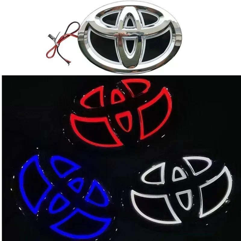 Lampu LED Retrofit Logo Bagasi Gril Depan Mobil 5D untuk Toyota Corolla Reiz PRADO Yaris LANDCRUIS C