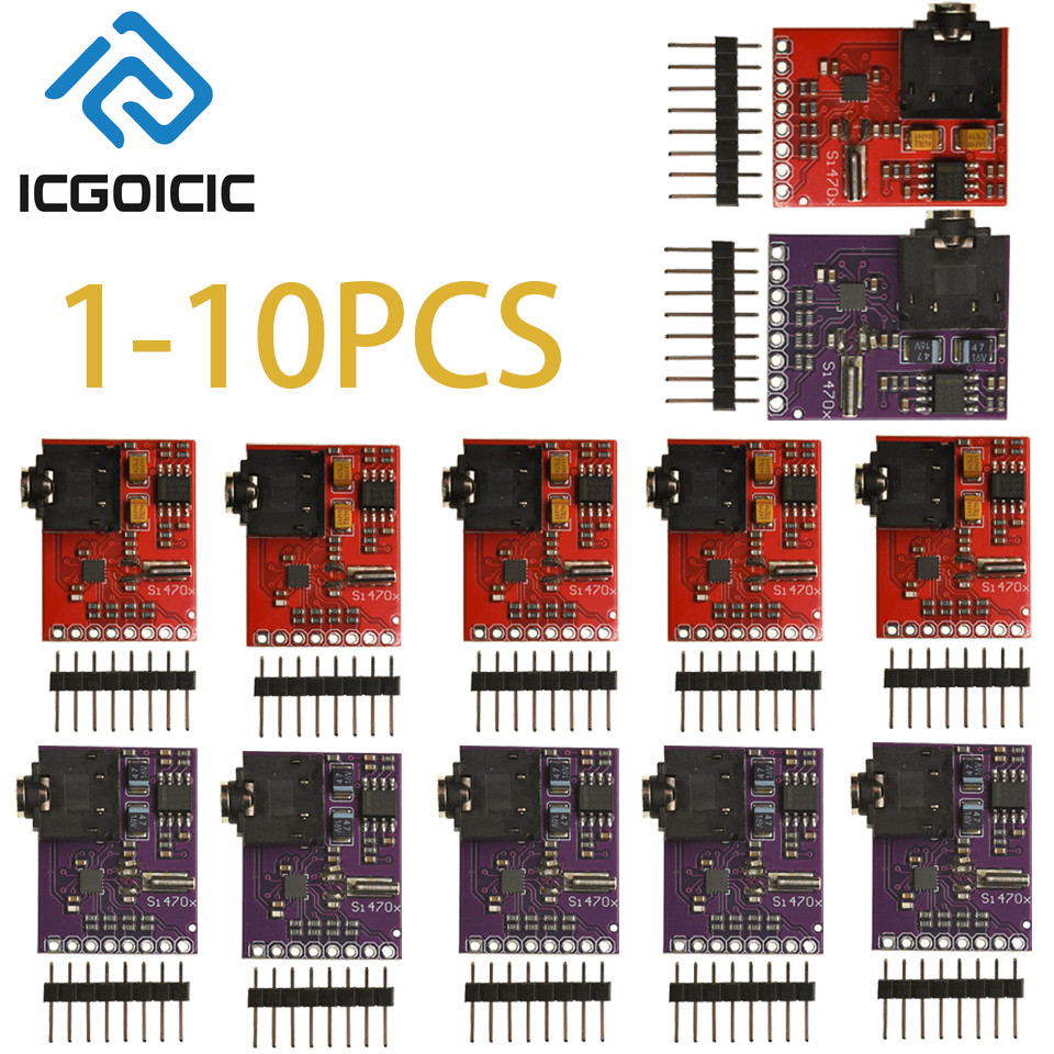 1-10PCS FM Rao Receiver Module with RDS – Si4703 Compatible, I2C Interface for Arduino ESP32 Raspber