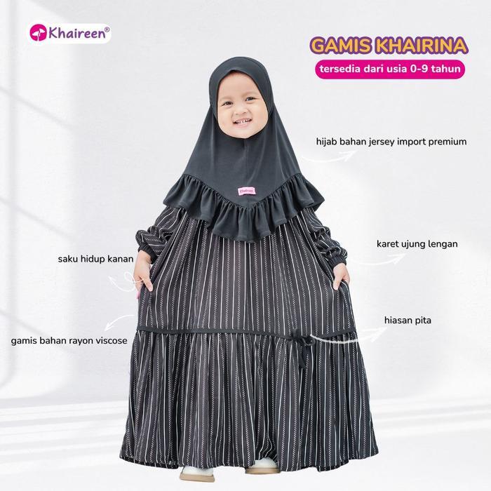 [A6]KHAIREEN Gamis Khairina (Etalase 1) Gamis Anak Gamis Anak Rayon Motif Gamis Bayi Balita Gamis Aq