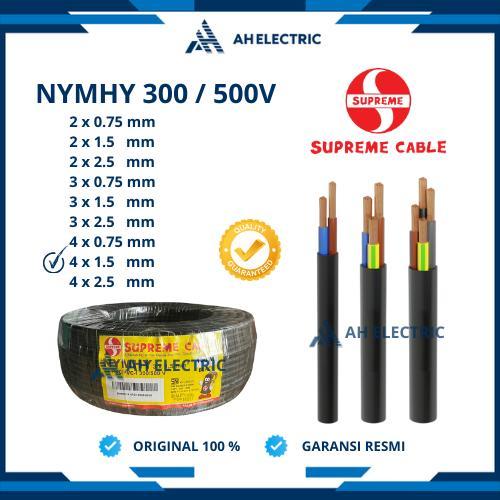 Supreme Kabel Serabut NYMHY 4x1.5 mm / 4x1,5 mm / 4 x 1.5 mm / 4 x 1,5 mm
