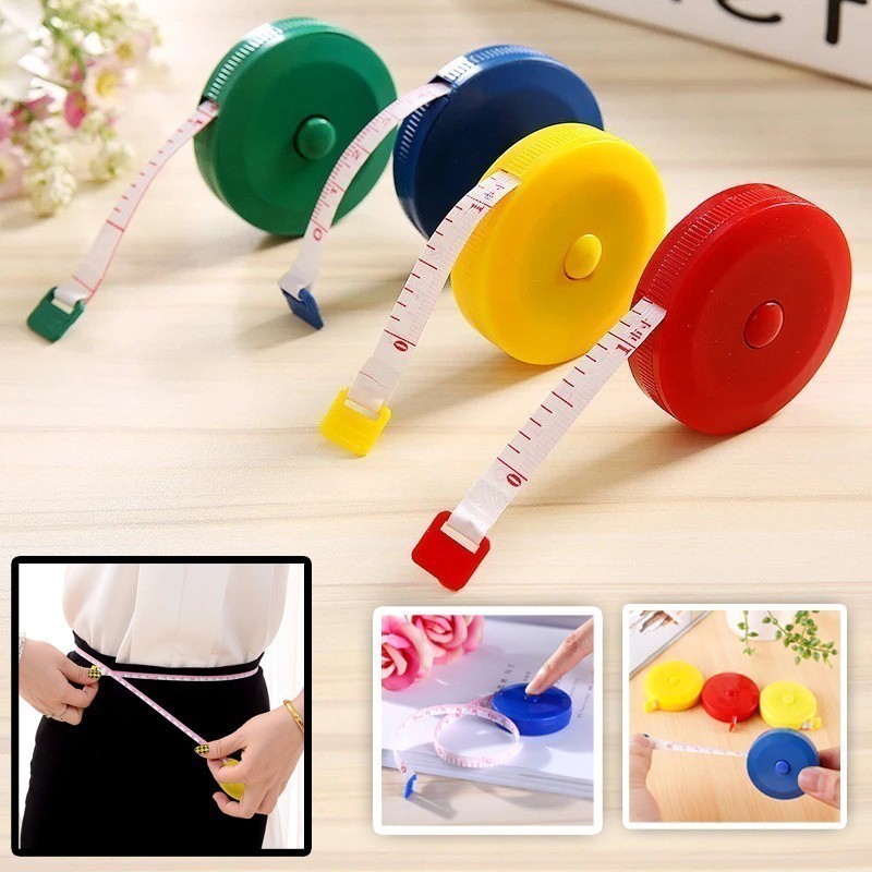 PTZ3 - Meteran Gulung 1.5m Alat Ukur Kain Tubuh Meteran Untuk Jahit Serbaguna