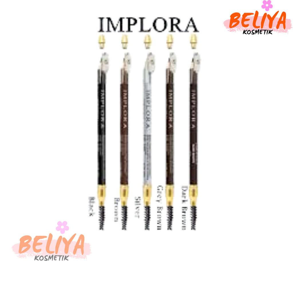 Implora Pensil Alis Original - Pencil Alis Implora 2 In 1 | Pensil Alis Implora | BPOM