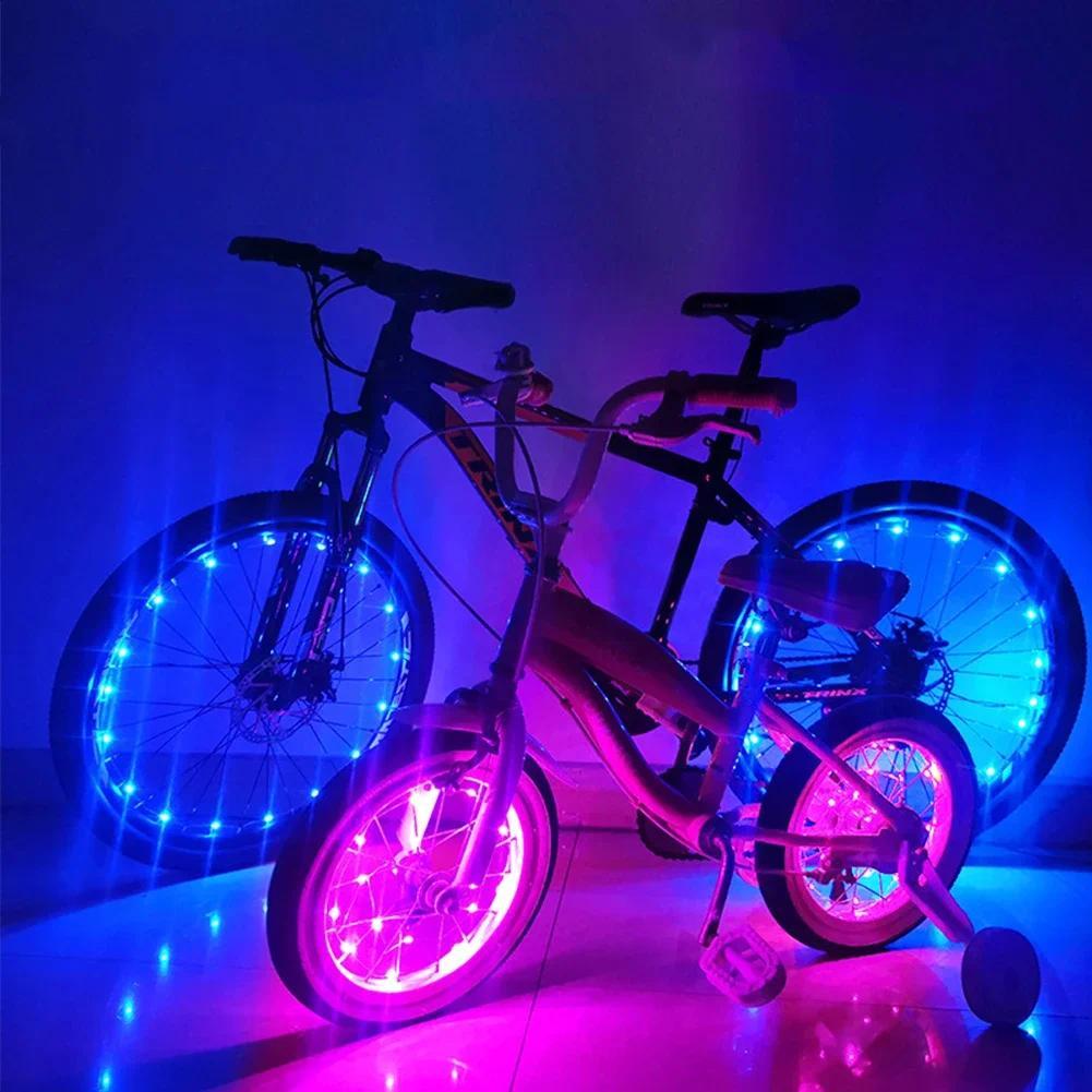 Hot Wheel Lights Night Ring Bicycle Wheel Lights Valve Lamp Bicycle Mountain Bike Frame Decoration L