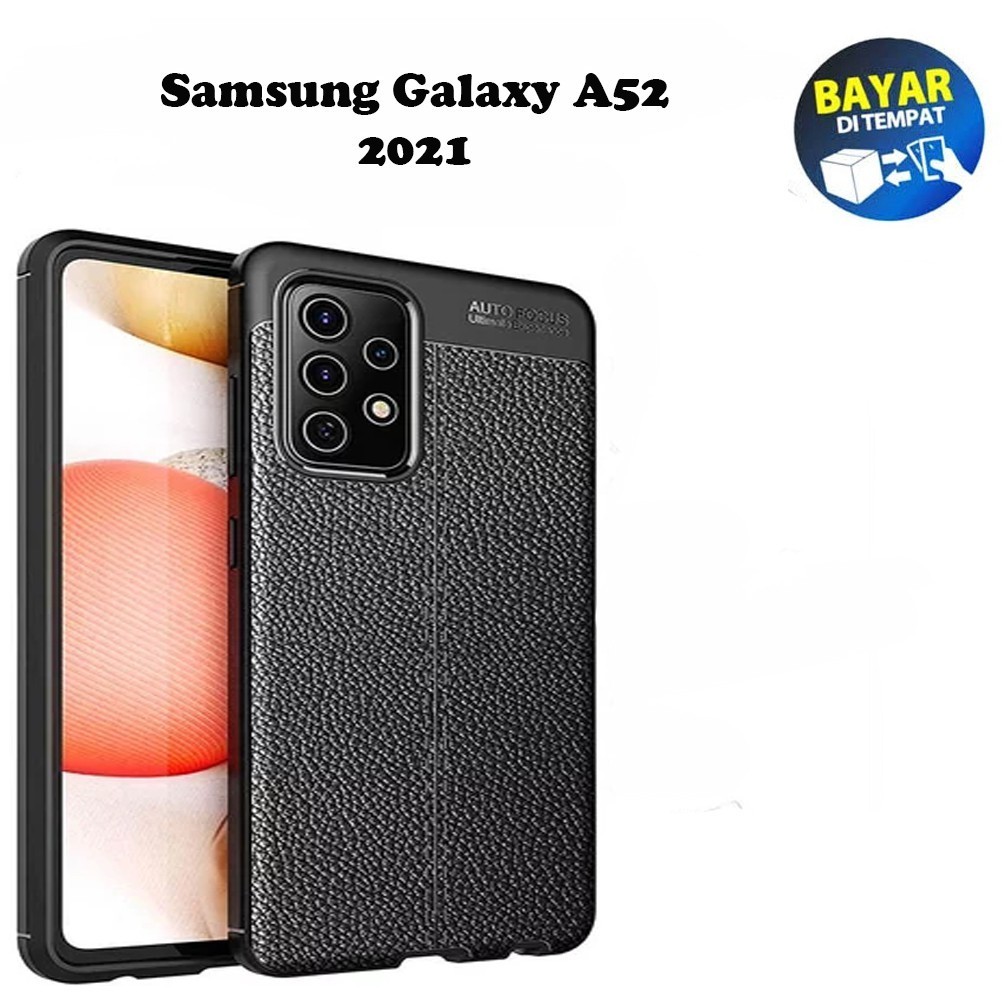 Case Auto Focus Samsung Galaxy A52 2021 Leather Experience SoftCase Slim Ultimate / Casing Kulit