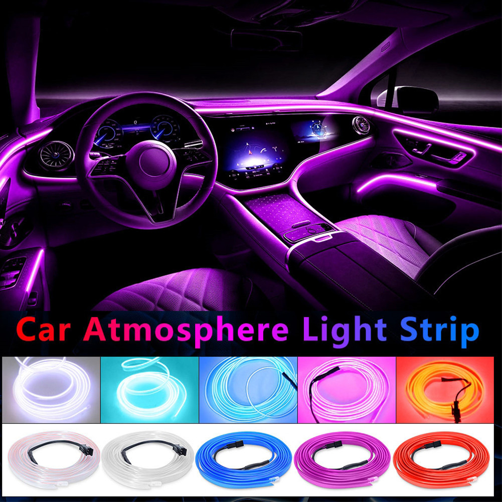 Pita Lampu Mobil DIY Fleksibel dengan Lampu Aliran USB untuk Interior