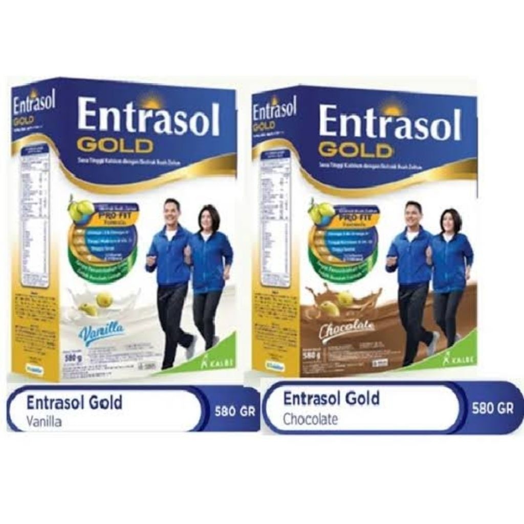 Susu Entrasol Gold Vanila Coklat 600g Untuk Menjaga Kesehatan Tulang 560g