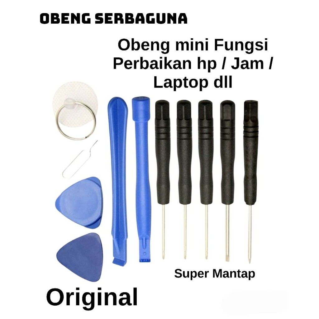 Ori obeng serbaguna fungsi service perbaikan hp / jam / laptop dll satu set obeng mini 8 IC
