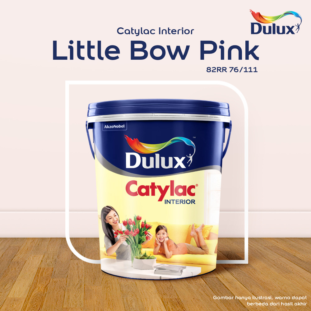CAT TEMBOK LITTLE BOW PINK DULUX CATYLAC INTERIOR - 25KG 82RR 76/111 CAT TEMBOK DULUX CATYLAC