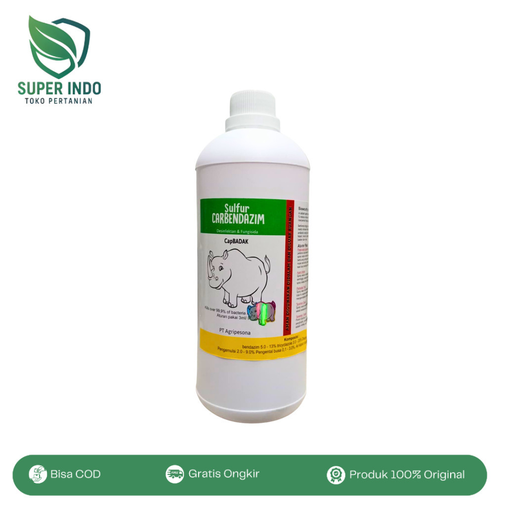 Desinfektan Cap Badak 1 Liter – Sulfur Carbendazim Anti Jamur & Virus