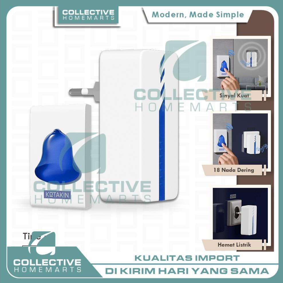 Bel Rumah Listrik Wireless Tanpa Kabel Paket Toko Warung Waterproof Nyaring Bunyi Ringtone Outdoor [
