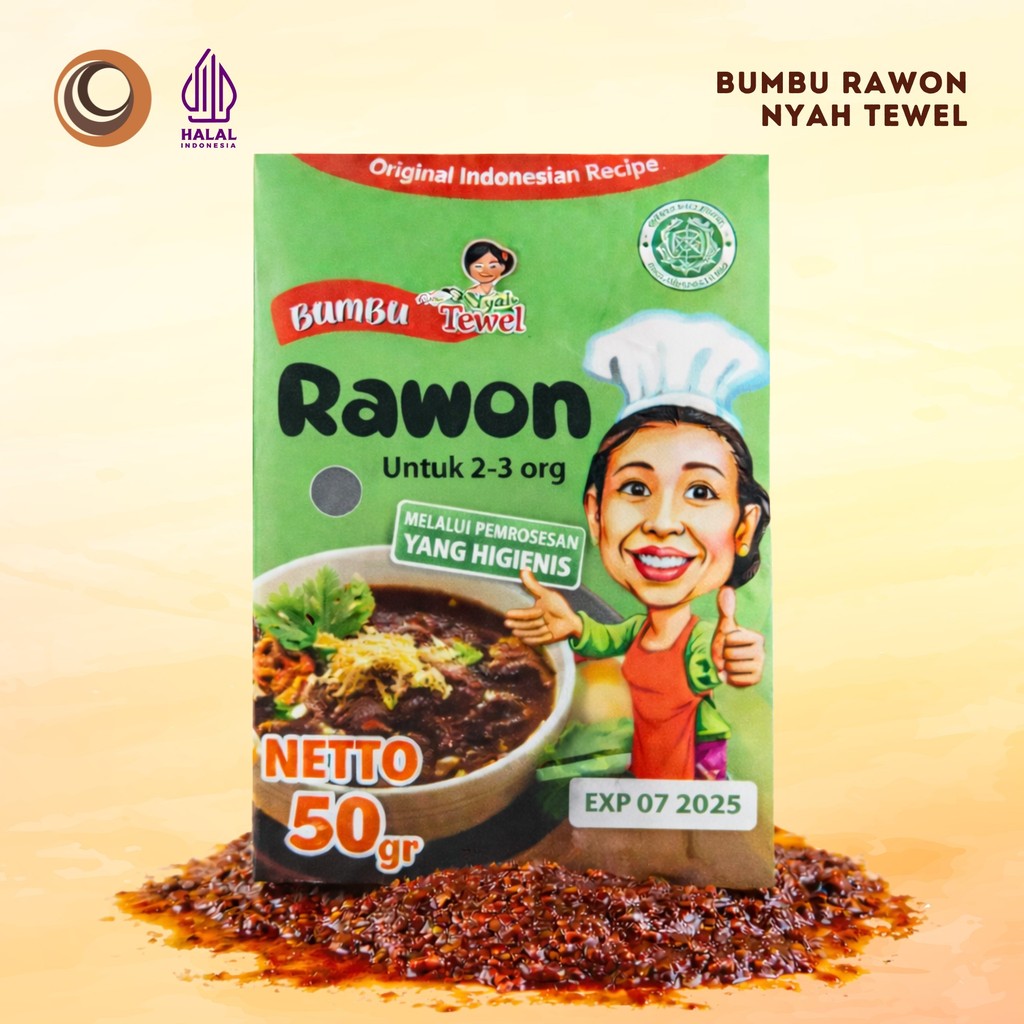 NYAH TEWEL Bumbu Masak Instan Rawon 50 Gr - Homemade Tradisional Khas Nusantara Indonesia
