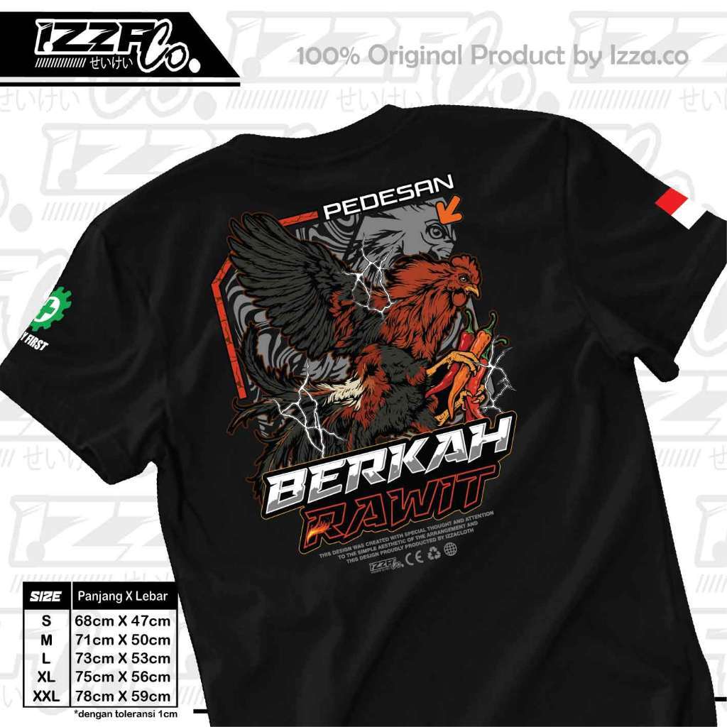 Kaos Berkah Rawit, Kaos Pedesan, Kaos Petani Cabai, Kaos Berkah Cabe, Kaos Ayam Jago Cabai Unisex T-