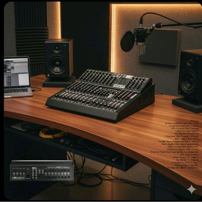 MIXER AUDIO ASHLEY HARMONIC12 HARMONIC 12 DOUBLE EFFECT FX 2