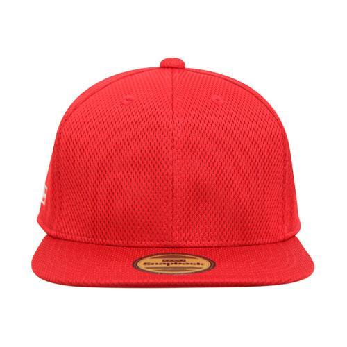 Snapback Topi Hiphop Dewasa Polos  Mizuno Import Tanpa Kancing belakang Flexfit - MERAH, 56 CM