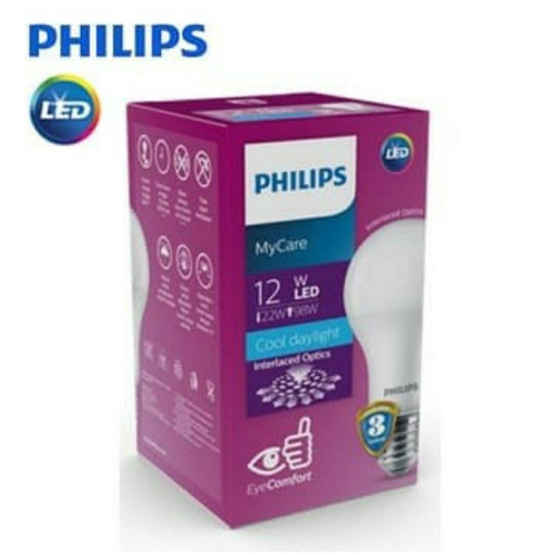 Lampu LED Bulb Philips 12 Watt 12watt 12W 12 W Putih lampu plafon