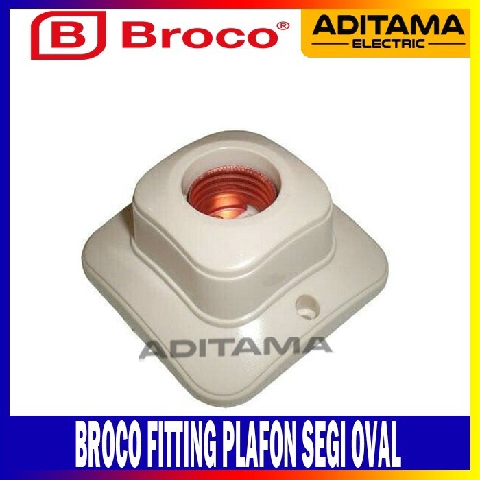 FITTING PLAFON BROCO 1211/ BROCO FITTING LAMPU SEGI OVAL